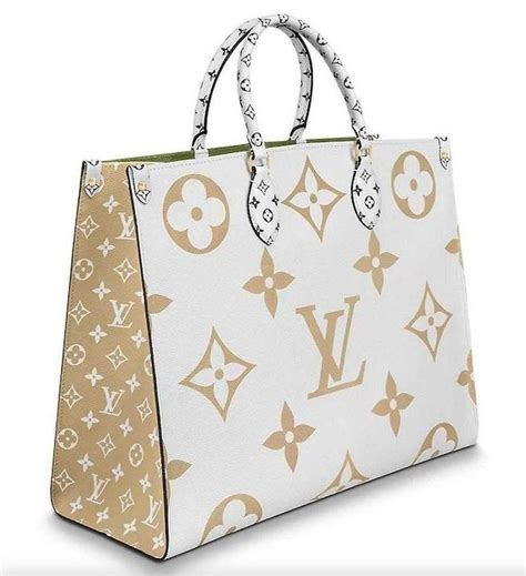 louis vuitton cream and gold handbag